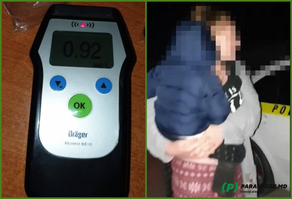 Alcoolul mai important decât viața propriului copil. Femeie beată la volan și cu bebelușul în brațe reținută la Criuleni